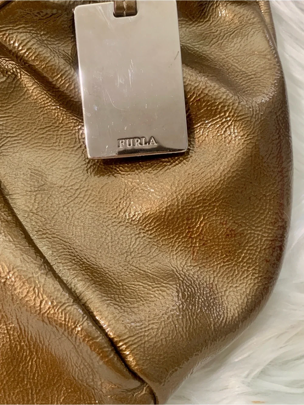 Furla shiny bronze